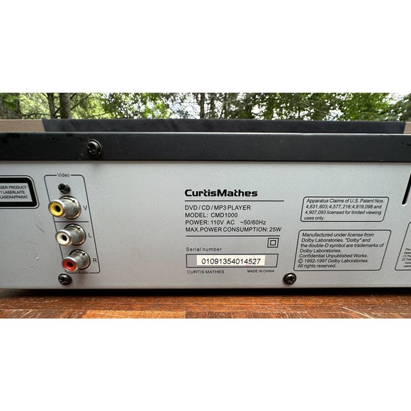 Tronics Curtis Mathes DVD/CD/MP3 Player Model CMD1000 Works Parts Only - Picture 8 of 8